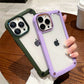 Luxurykase Clear Acrylic Metal Button Hard Case For Iphone