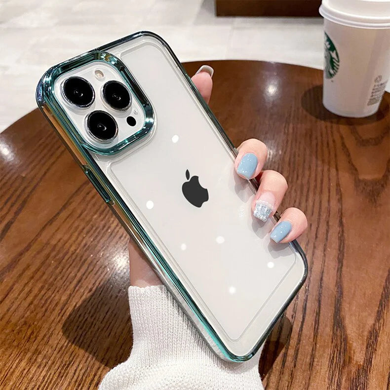 LuxuryKase Plating Transparent Shockproof Case For Iphone