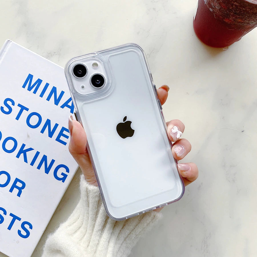 LuxuryKase Acrylic Clear Hard Shockproof Armour Case For Iphone