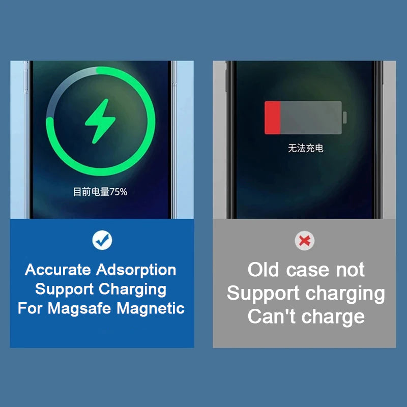 LuxuryKase Original Acrylic Magsafe Magnetic Wireless Charging Case For iPhone