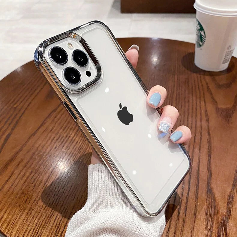 LuxuryKase Plating Transparent Shockproof Case For Iphone