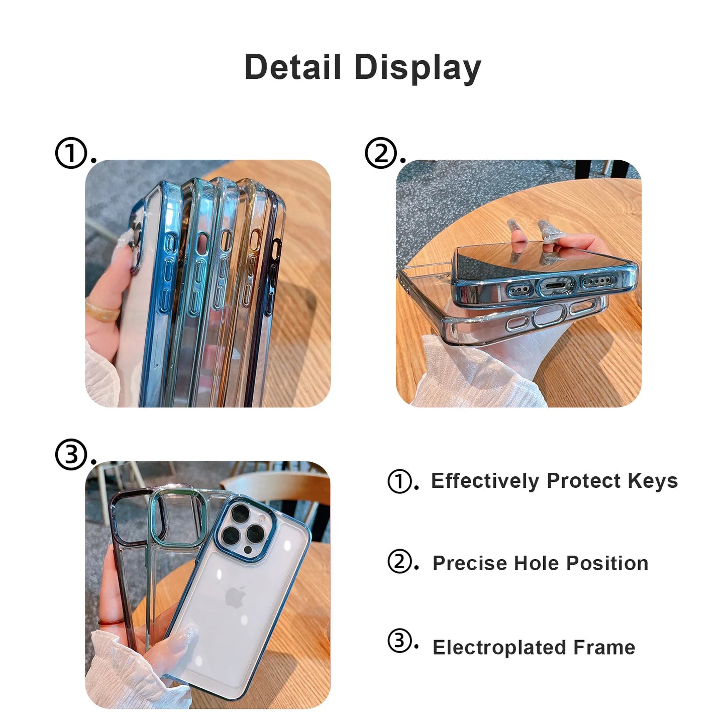 LuxuryKase Plating Transparent Shockproof Case For Iphone