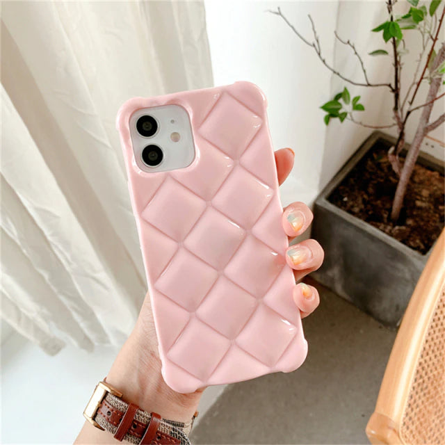 Us Lite Luxury Diamond Texture Soft Jelly Candy Silicone Case for iPhone