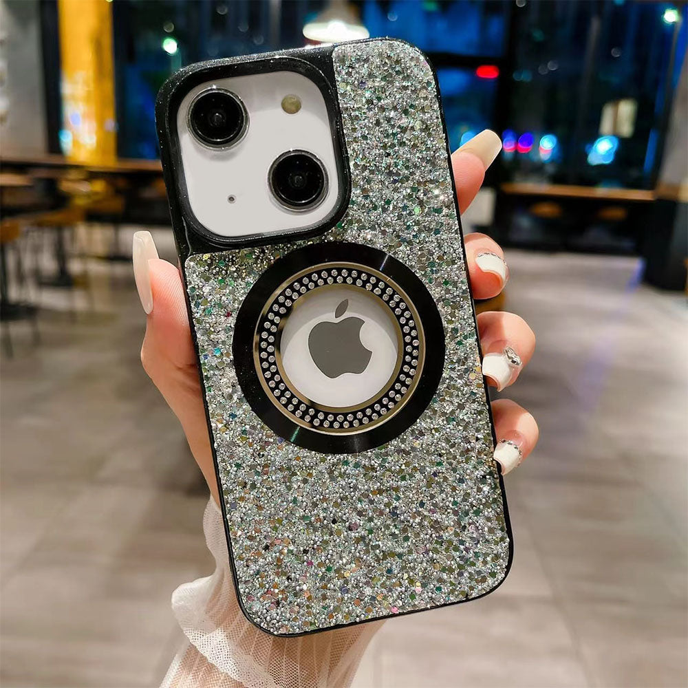LuxuryKase LK083 Sparkling Powder Mag-Safe Wireless Charging Case for iPhone