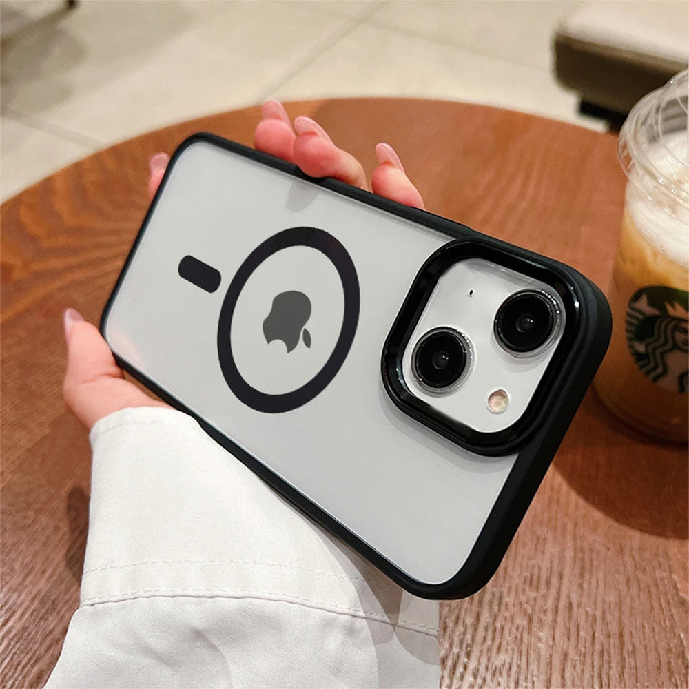 LuxuryKase LK096 Mag-Safe Magnetic Wireless Charging Lens Protector Case Cover for iPhone