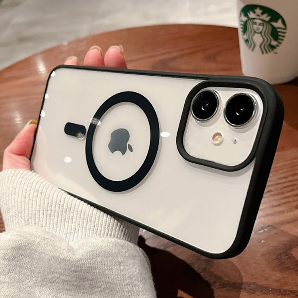 Luxurykase Clear Acrylic Case Compatible Mag-safe Magnetic Wireless Charging Cover For Iphone