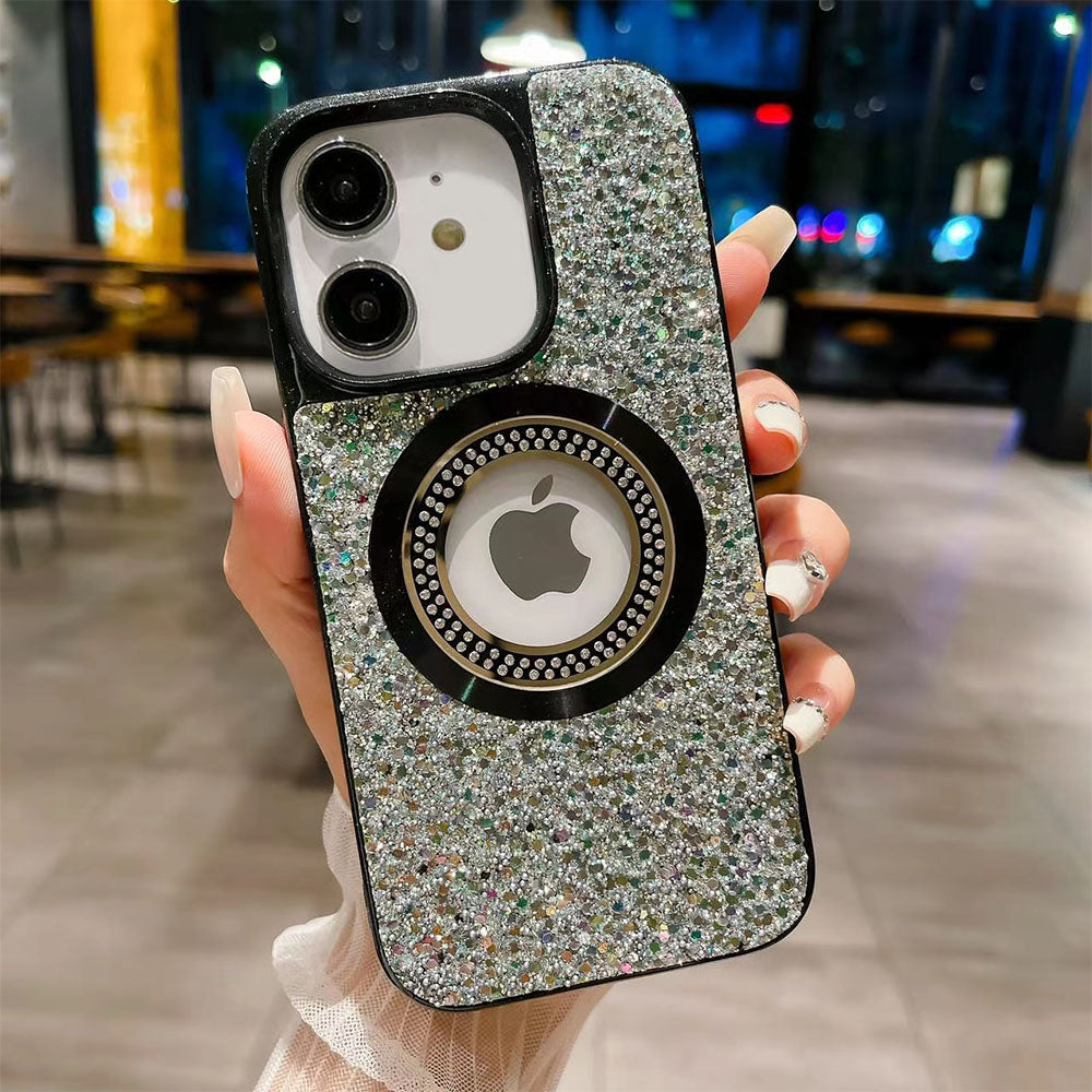 LuxuryKase LK083 Sparkling Powder Mag-Safe Wireless Charging Case for iPhone