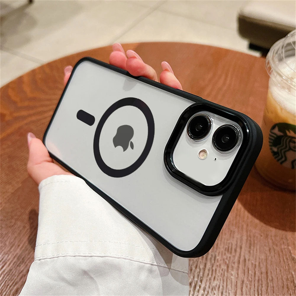 LuxuryKase LK096 Mag-Safe Magnetic Wireless Charging Lens Protector Case Cover for iPhone