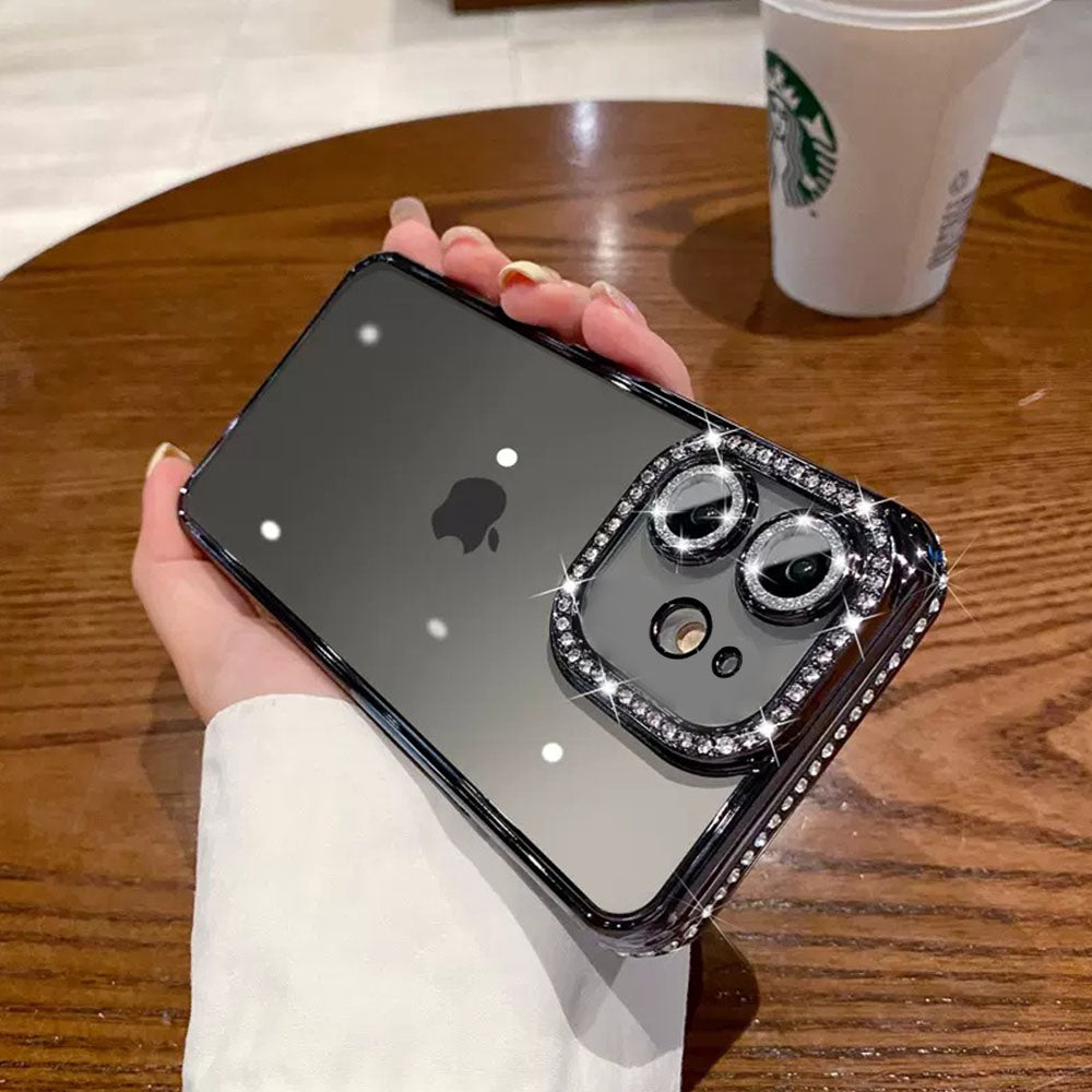 Clear Glitter Phone Case Iphone 11 Case Black Glitter LuxuryKase