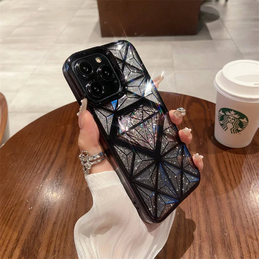 LuxuryKase LK069 Flash Diamond Plating Frame Case Cover for iPhone