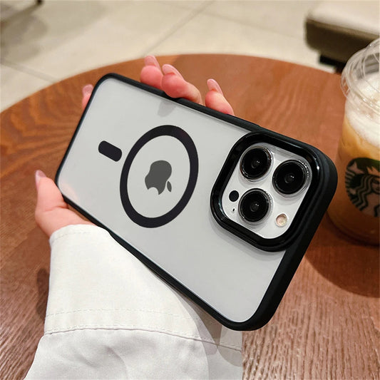 LuxuryKase LK096 Mag-Safe Magnetic Wireless Charging Lens Protector Case Cover for iPhone