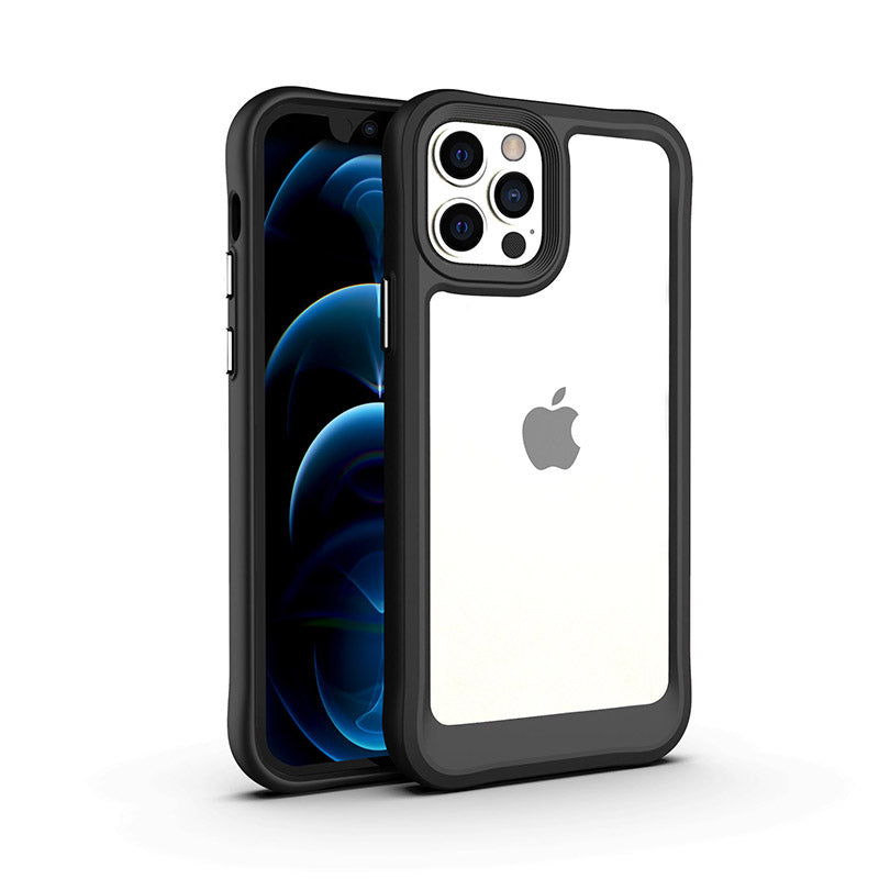 LuxuryKase Acrylic Transparent Shock Proof Armor Case For Iphone