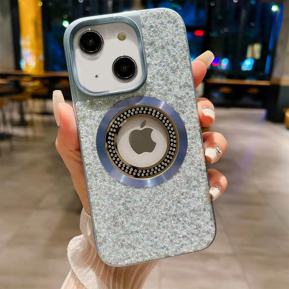 LuxuryKase LK083 Sparkling Powder Mag-Safe Wireless Charging Case for iPhone