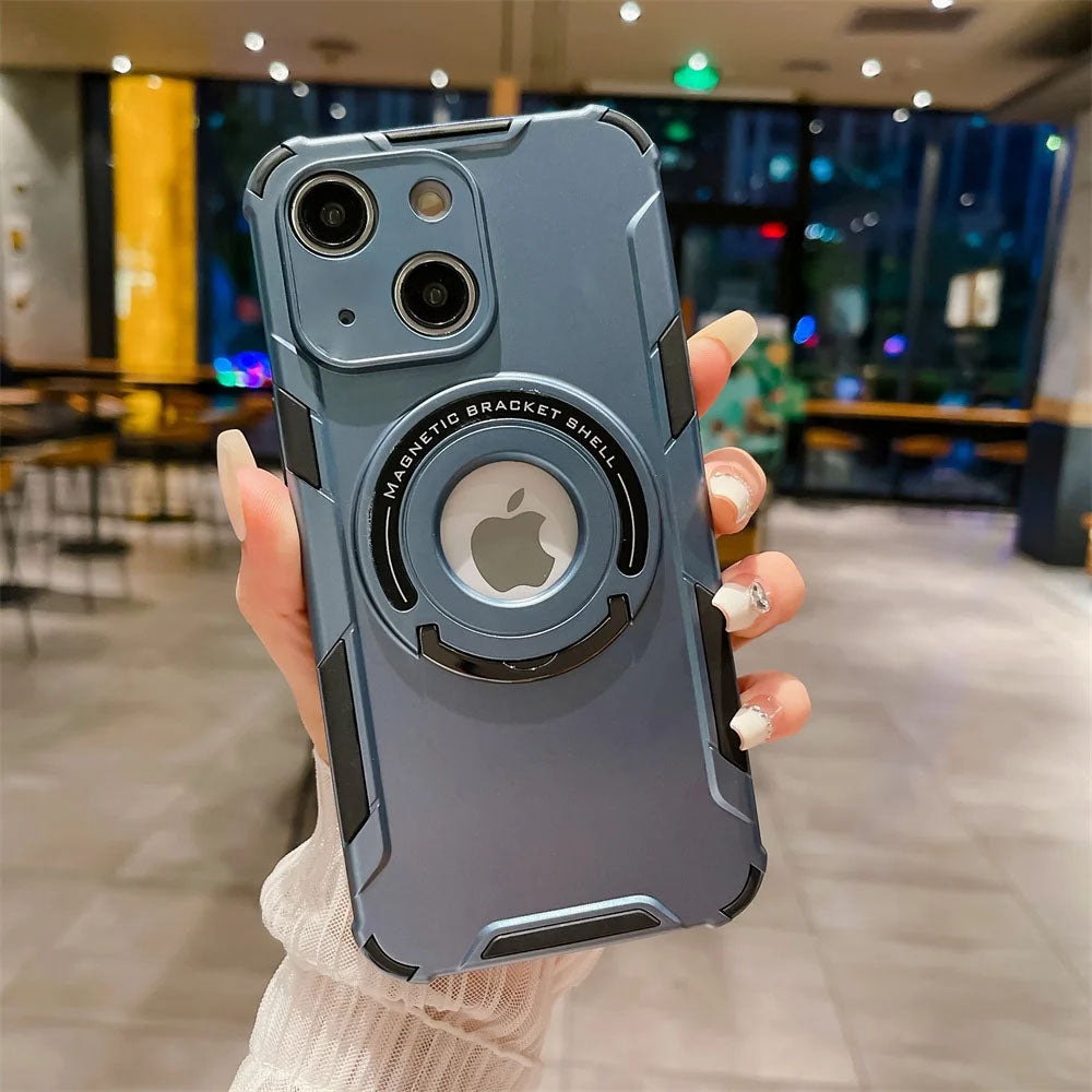 LuxuryKase LK105 Shockproof Magnetic Stand Wireless Charging Mag-Safe Case Cover for iPhone