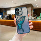LuxuryKase LK099 Glitter Candy Electroplated Butterfly Lens Protection Case Cover For iPhone