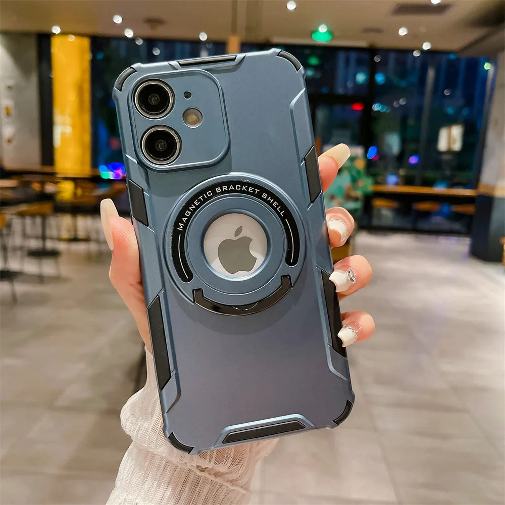 LuxuryKase LK105 Shockproof Magnetic Stand Wireless Charging Mag-Safe Case Cover for iPhone