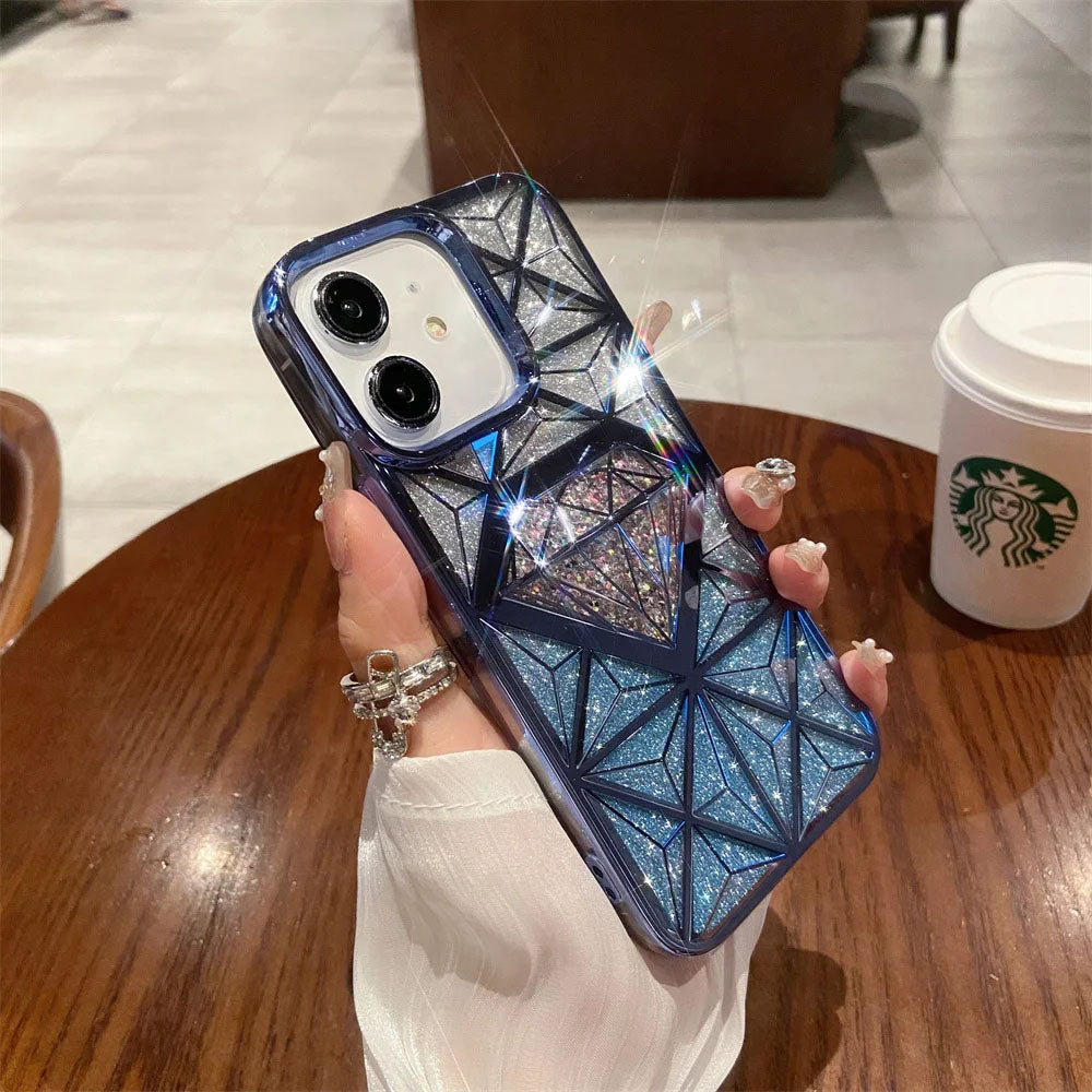 LuxuryKase LK069 Flash Diamond Plating Frame Case Cover for iPhone