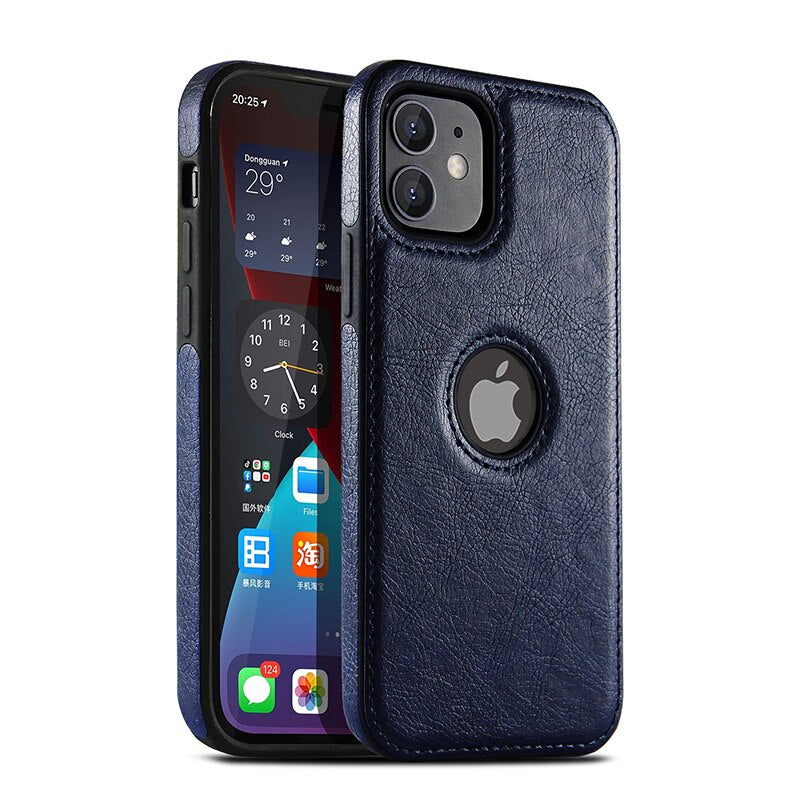 Luxurykase Business Style PU Leather Shockproof Case For Iphone