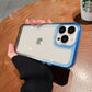 LuxuryKase Acrylic Shockproof Gradient Rainbow Color Bumper Case for Iphone