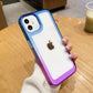 LuxuryKase Acrylic Shockproof Gradient Rainbow Color Bumper Case for Iphone