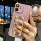 US LITE Crystal Square Holder Gold Plating Phone Case Cover for Iphone 11 12 Plus Mini Pro Max
