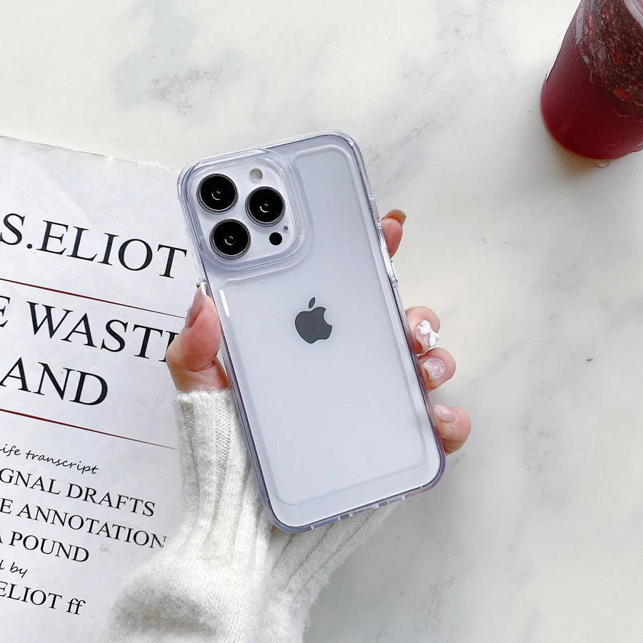 LuxuryKase Acrylic Clear Hard Shockproof Armour Case For Iphone