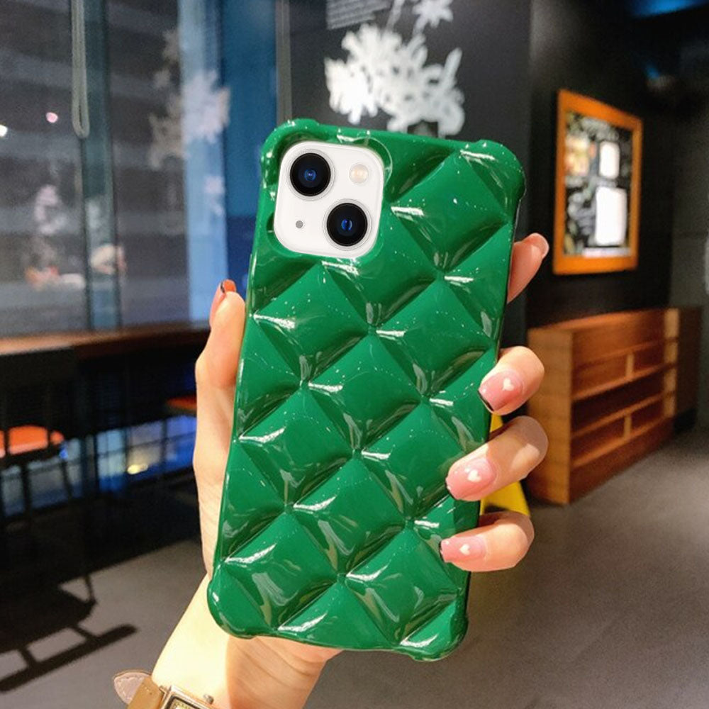 Us Lite Luxury Diamond Texture Soft Jelly Candy Silicone Case for iPhone