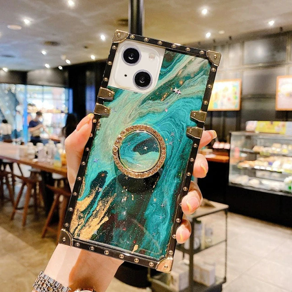 Us Lite Marble Texture Square Case For Iphone