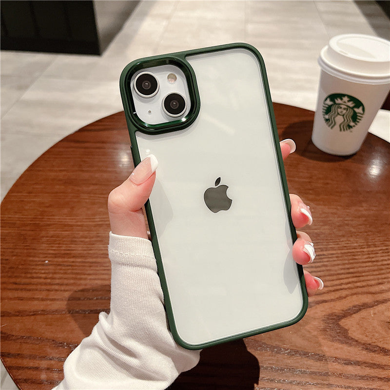 LuxuryKase Metal Camera Protection Transparent Shockproof Armor Case Cover For Iphone