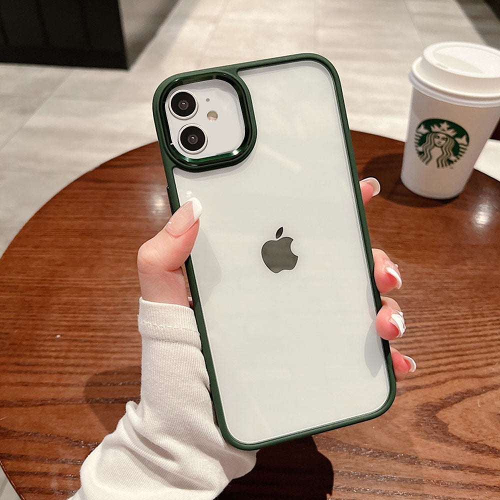 LuxuryKase Metal Camera Protection Transparent Shockproof Armor Case Cover For Iphone 11 12 Plus Mini Pro Max