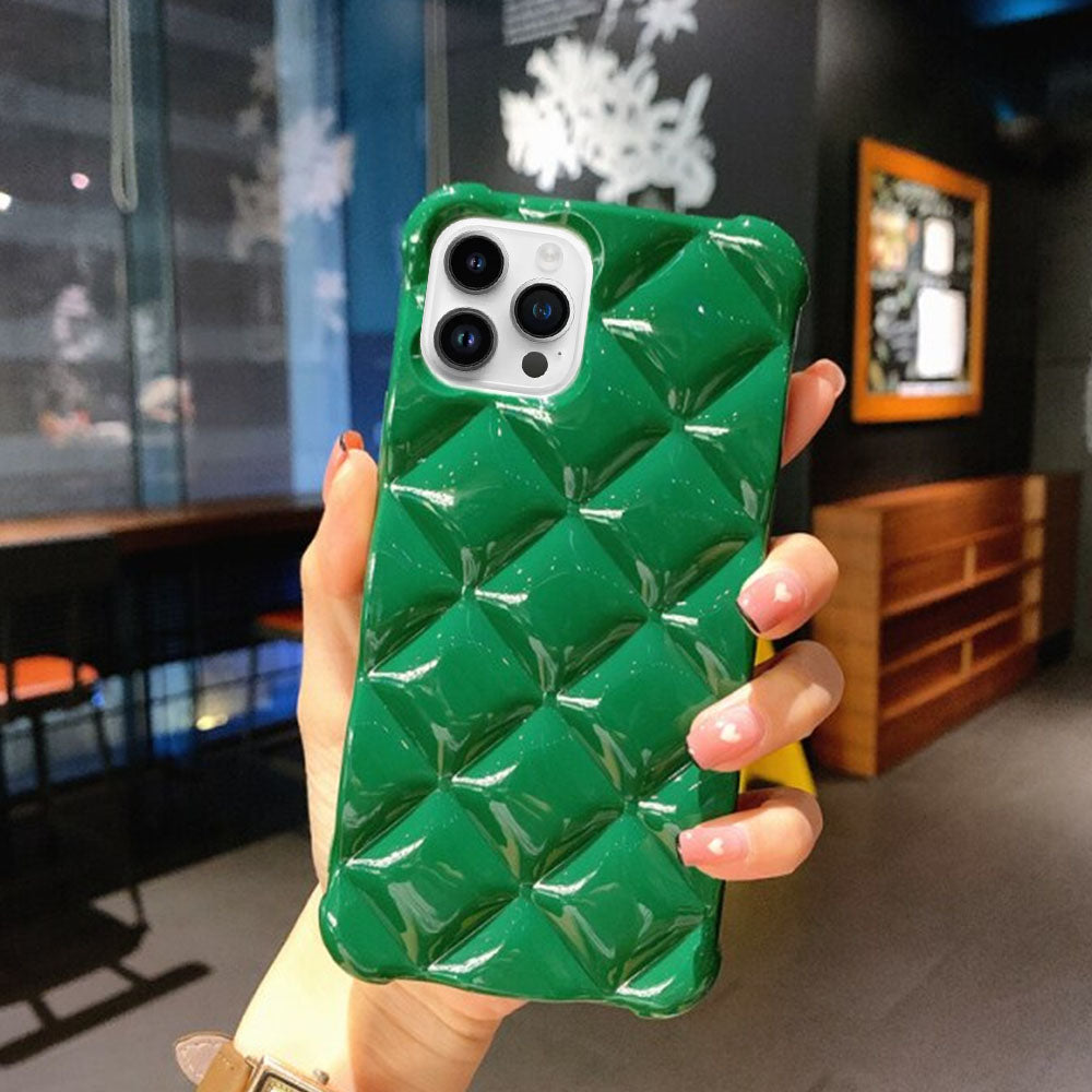 Us Lite Luxury Diamond Texture Soft Jelly Candy Silicone Case for iPhone