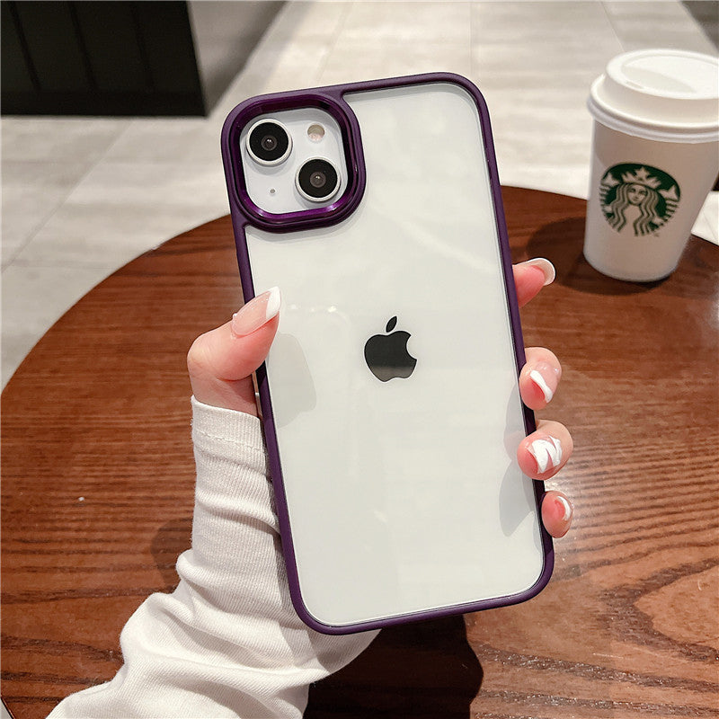 LuxuryKase Metal Camera Protection Transparent Shockproof Armor Case Cover For Iphone