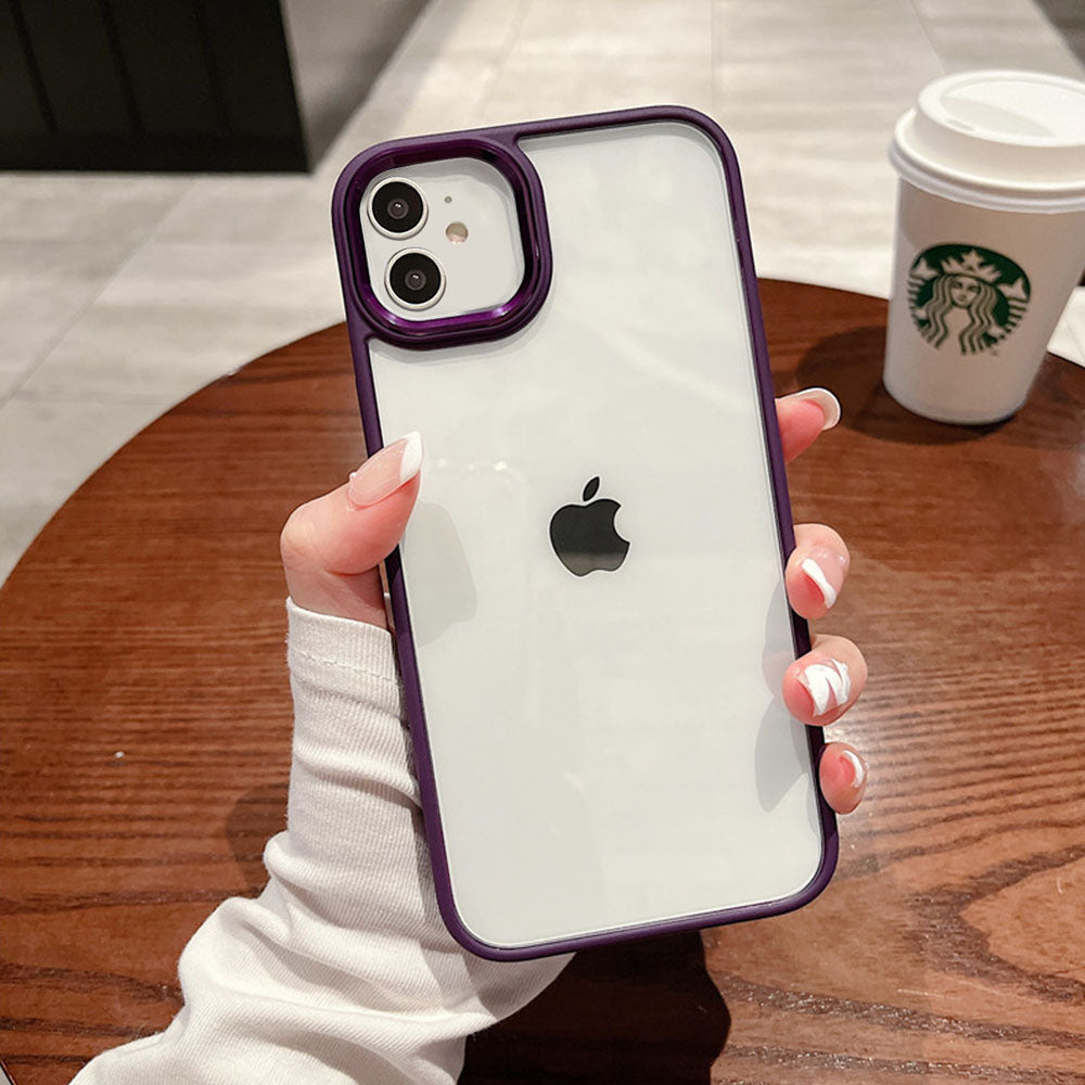LuxuryKase Metal Camera Protection Transparent Shockproof Armor Case Cover For Iphone 11 12 Plus Mini Pro Max