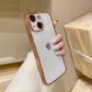 LuxuryKase Slide Flower Lace Plating Clear Phone Case For Iphone