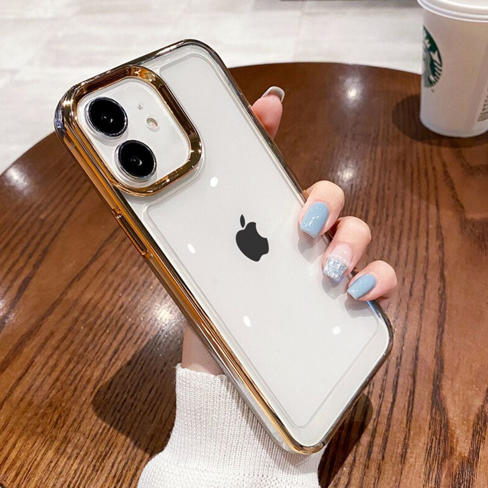 LuxuryKase Plating Transparent Shockproof Case For Iphone