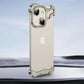LuxuryKase LK114 Alien Titanium Alloy Corner Pads Bumper Upper And Bottom With Metal Lens Film Protection For iPhone 11 12 13 14 15 Plus Pro Max