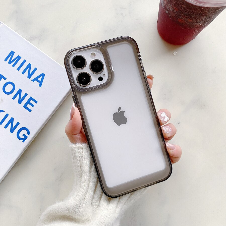LuxuryKase Acrylic Clear Hard Shockproof Armour Case For Iphone