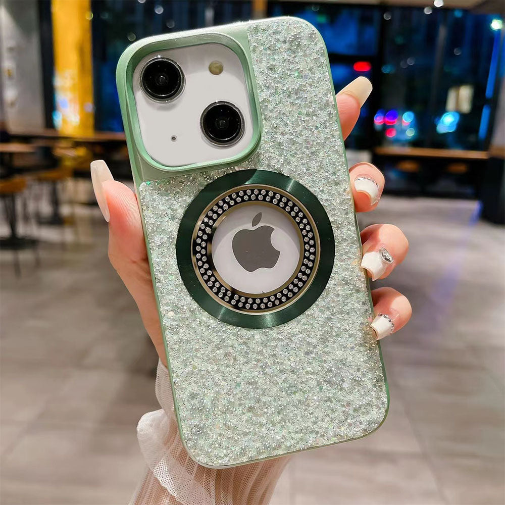 LuxuryKase LK083 Sparkling Powder Mag-Safe Wireless Charging Case for iPhone