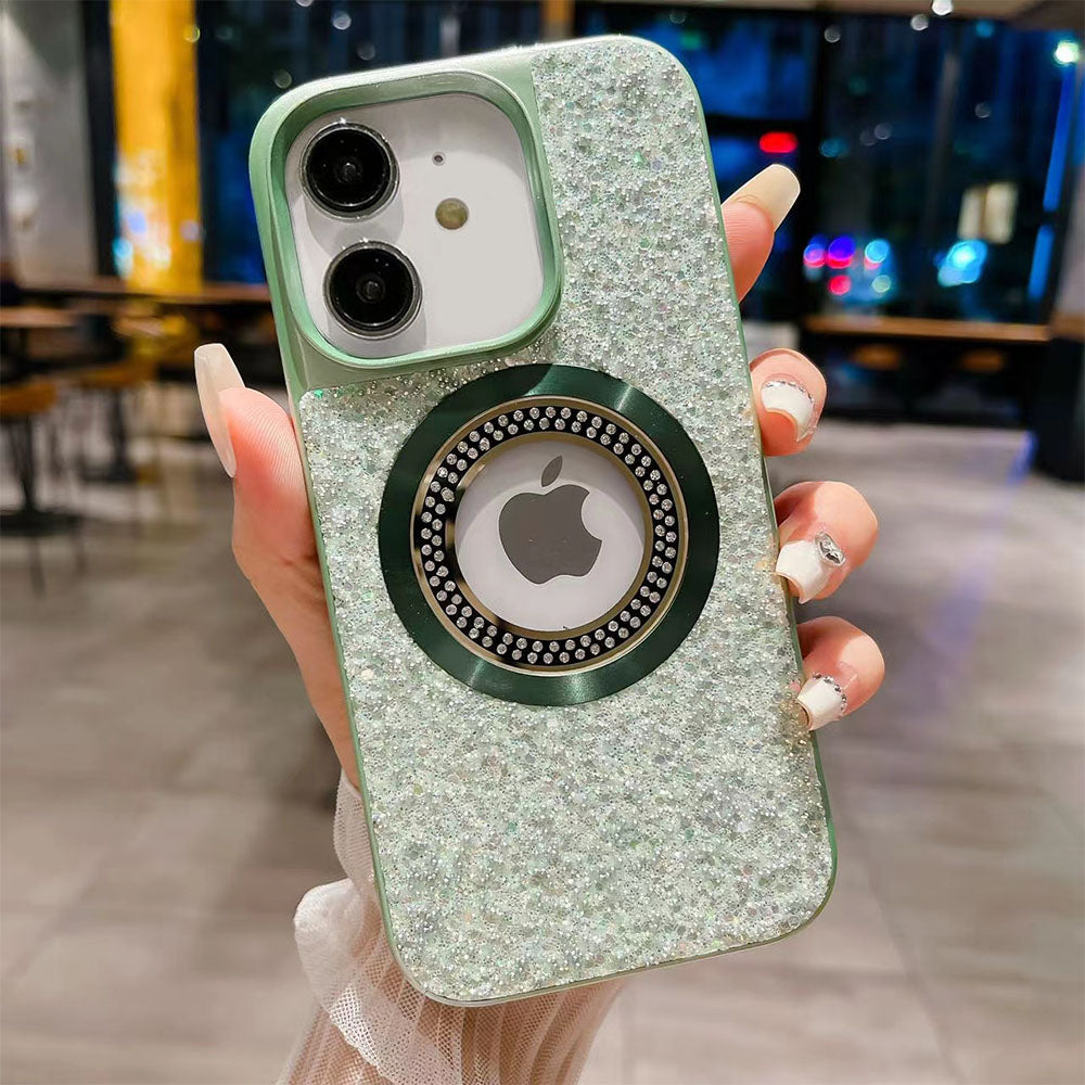LuxuryKase LK083 Sparkling Powder Mag-Safe Wireless Charging Case for iPhone