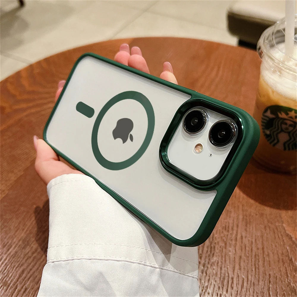LuxuryKase LK096 Mag-Safe Magnetic Wireless Charging Lens Protector Case Cover for iPhone