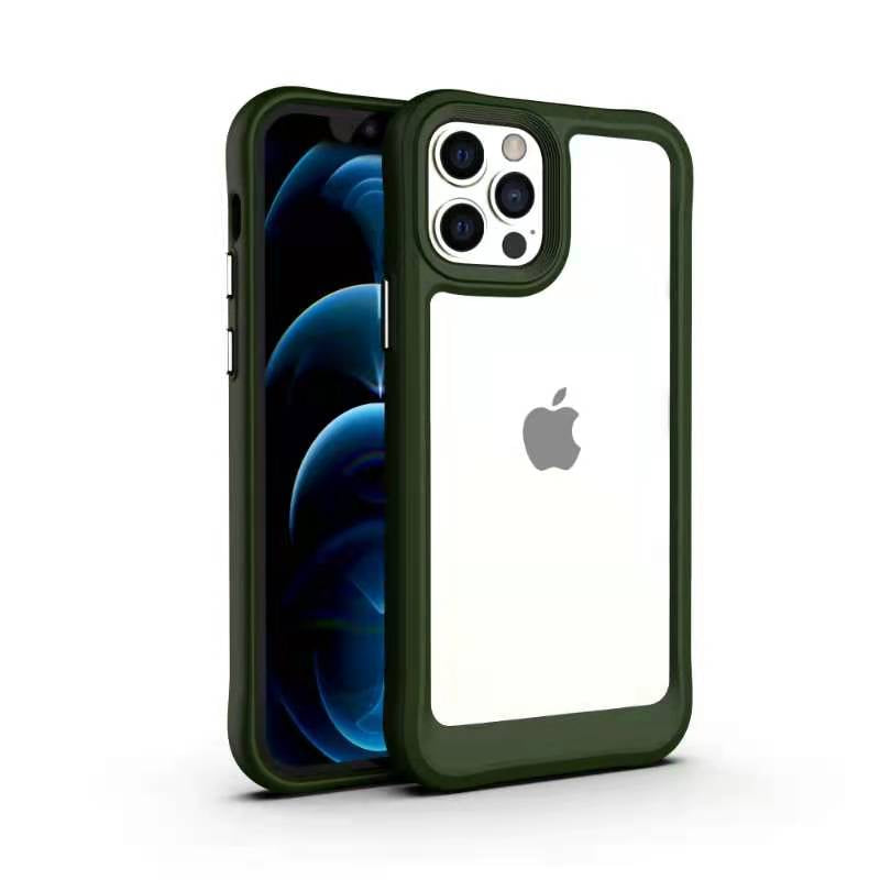 LuxuryKase Acrylic Transparent Shock Proof Armor Case For Iphone