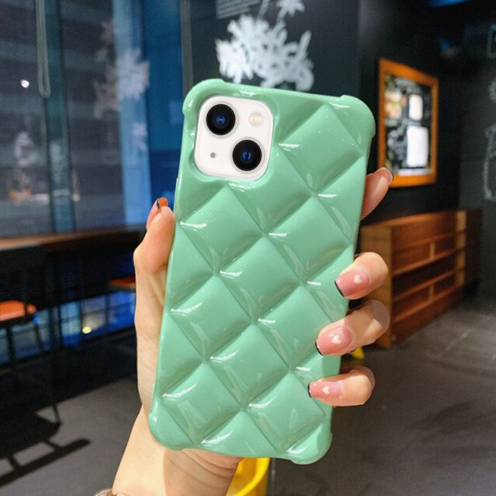 Us Lite Luxury Diamond Texture Soft Jelly Candy Silicone Case for iPhone