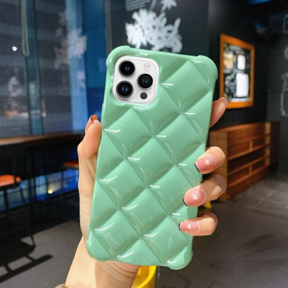 Us Lite Luxury Diamond Texture Soft Jelly Candy Silicone Case for iPhone