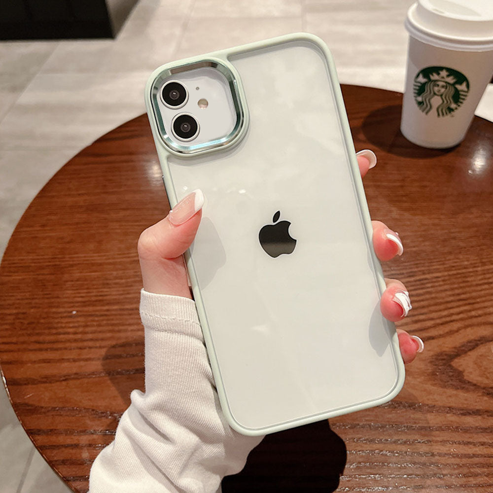 LuxuryKase Metal Camera Protection Transparent Shockproof Armor Case Cover For Iphone 11 12 Plus Mini Pro Max