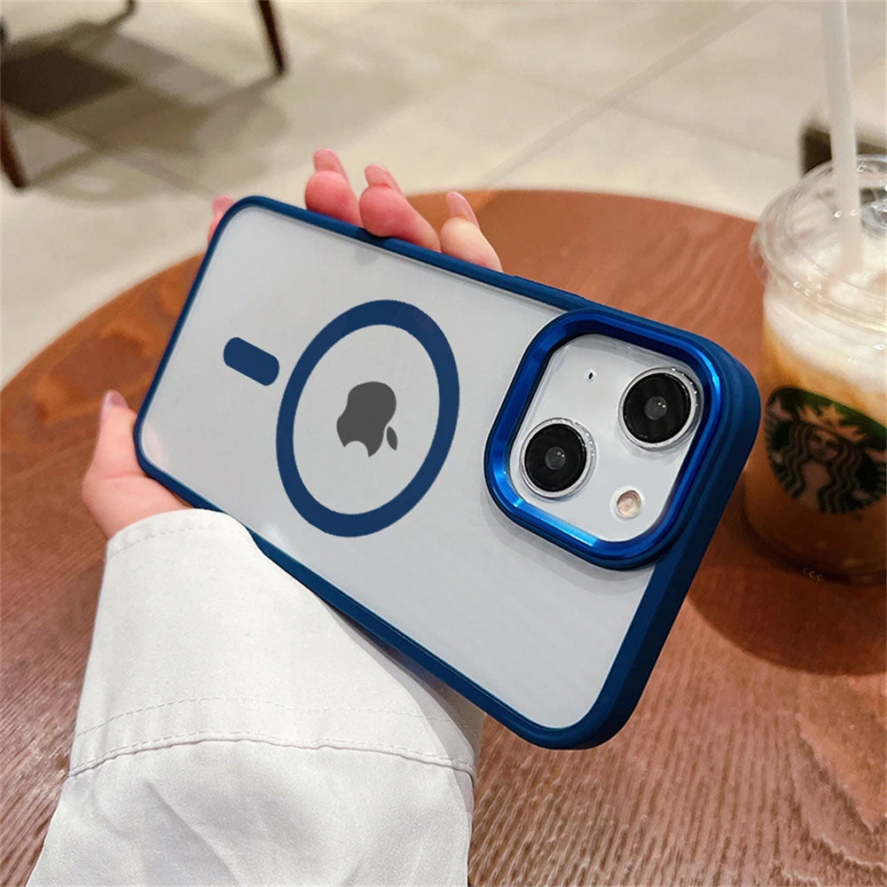 LuxuryKase LK096 Mag-Safe Magnetic Wireless Charging Lens Protector Case Cover for iPhone