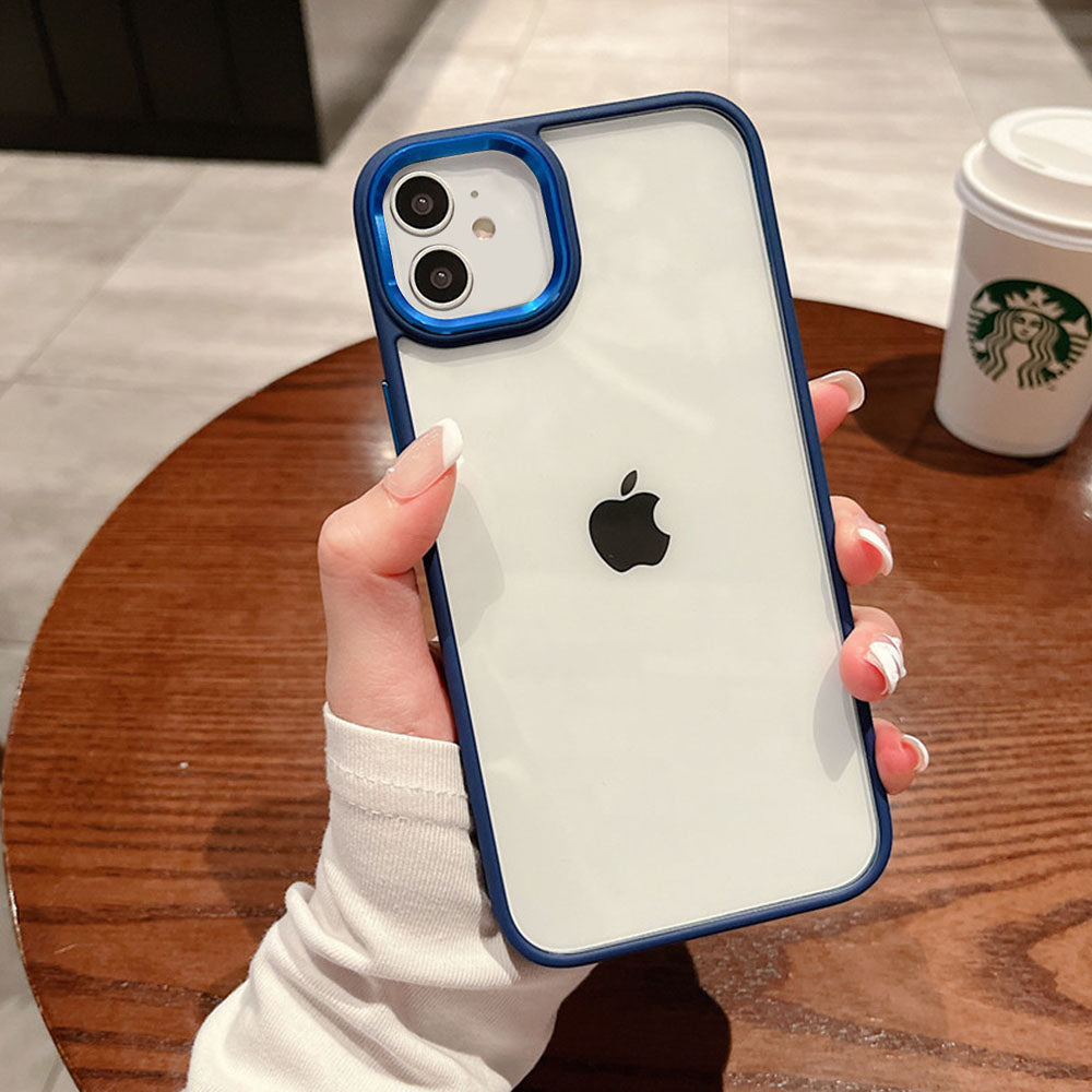 LuxuryKase Metal Camera Protection Transparent Shockproof Armor Case Cover For Iphone 11 12 Plus Mini Pro Max