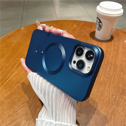 LuxuryKase LK101 Matte CD Print Magnetic Wireless Charging Mag-Safe Case with Camera Len Protection For Iphone