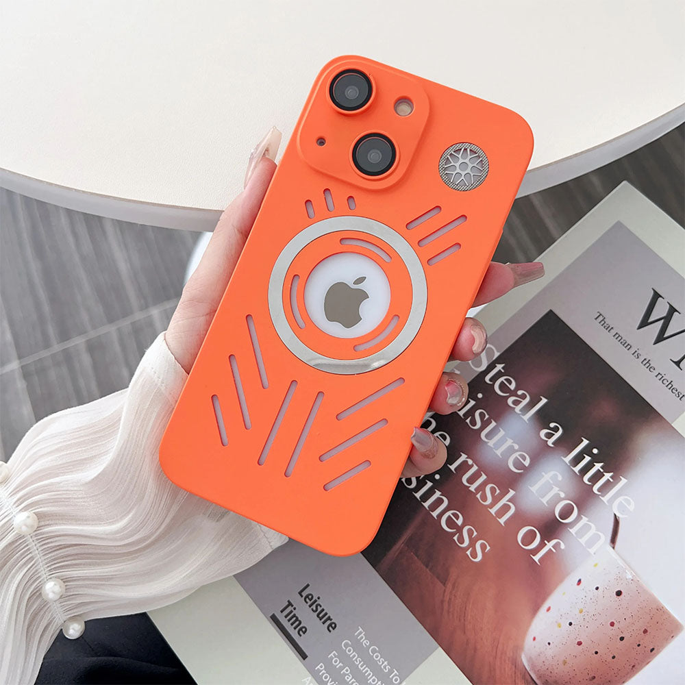 LuxuryKase Magnetic Heat Dissipation Cooling Breathable Mag-safe Matte Hard Case for iPhone