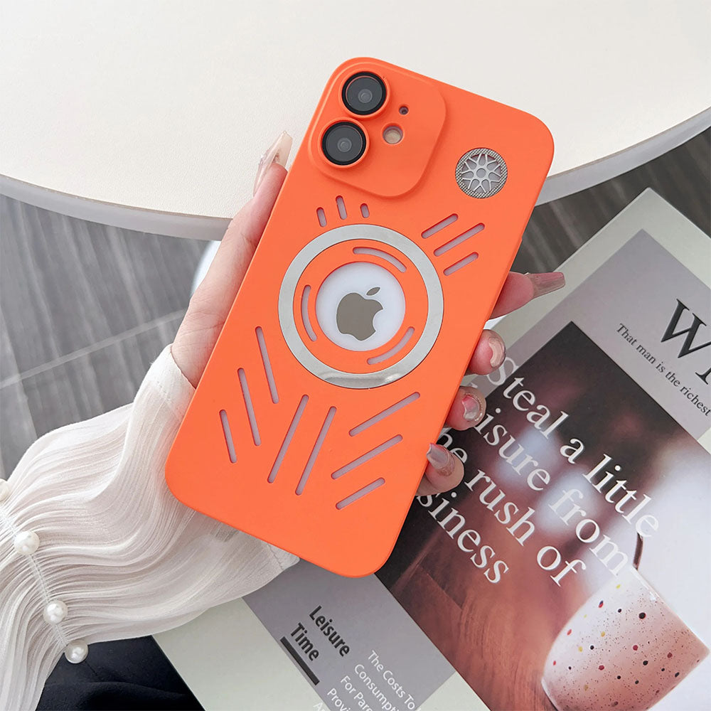 LuxuryKase Magnetic Heat Dissipation Cooling Breathable Mag-safe Matte Hard Case for iPhone
