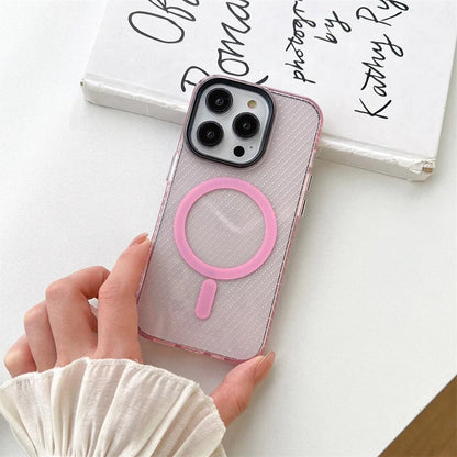 LuxuryKase LK085 Beehive Texture Magnetic Mag-Safe Wireless Charging Case Cover For iPhone
